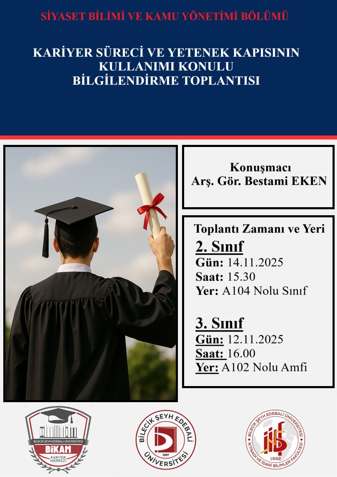 12 Kasım ve 14 Kasım 2025 Tarihli Kariyer Danışmanlığı Toplantısı 